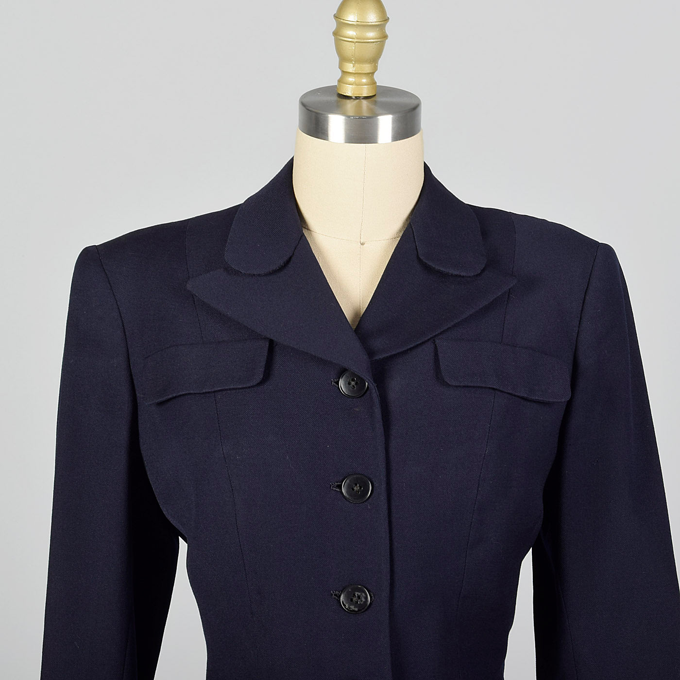 1950s Waves US Navy Military Wool Jacket in Navy Blue