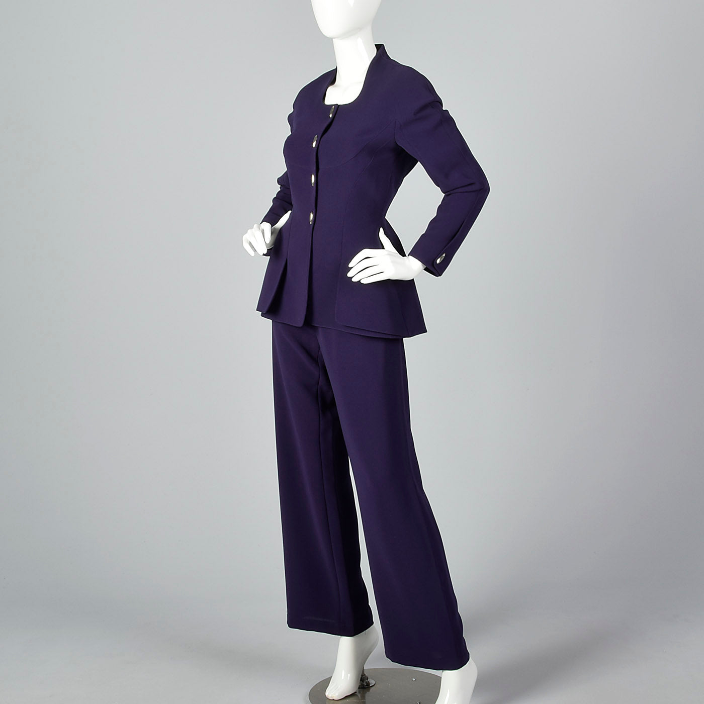 1980s Thierry Mugler Purple Pant Suit