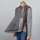 2000s Comme des Garcons SHIRT Patchwork Swing Button Down