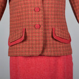 1960s Two Piece Pink Skirt Suit