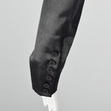 2000s Black Coat with Petal Hem