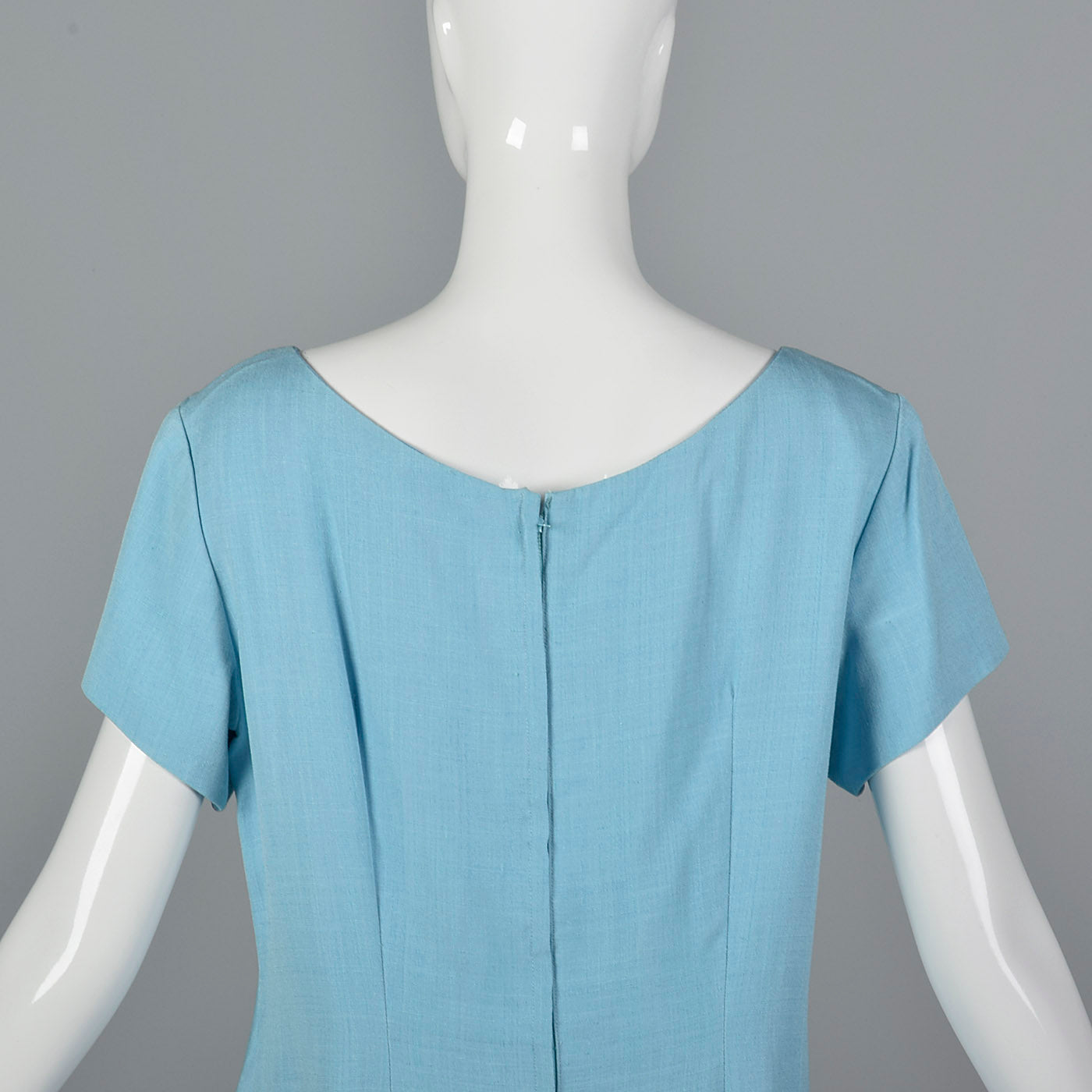 1960s Baby Blue Two Piece Set with Lace Trim
