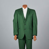 1960s Men's Bright Green Two Piece Suit