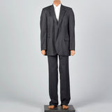 1980s Mens Calvin Klein Deadstock Charcoal Stripe Suit