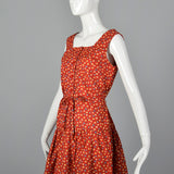 1960s Red Calico Sundress
