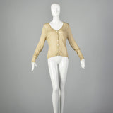 Dries Van Noten Gold Lightweight Cardigan