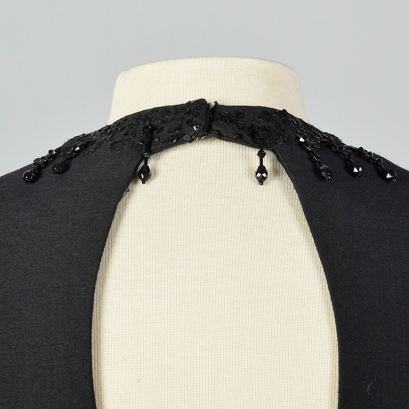 1960s Suzy Perette Black Dress with Keyhole Back