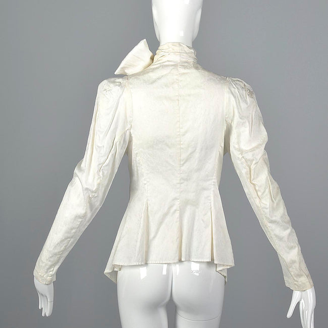 Vivienne Westwood Asymmetric White Ruffle Shirt