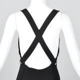 1990s Valentino Boutique Backless Long Black Evening Gown