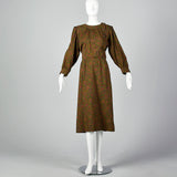1970s Yves Saint Laurent Floral Print Dress