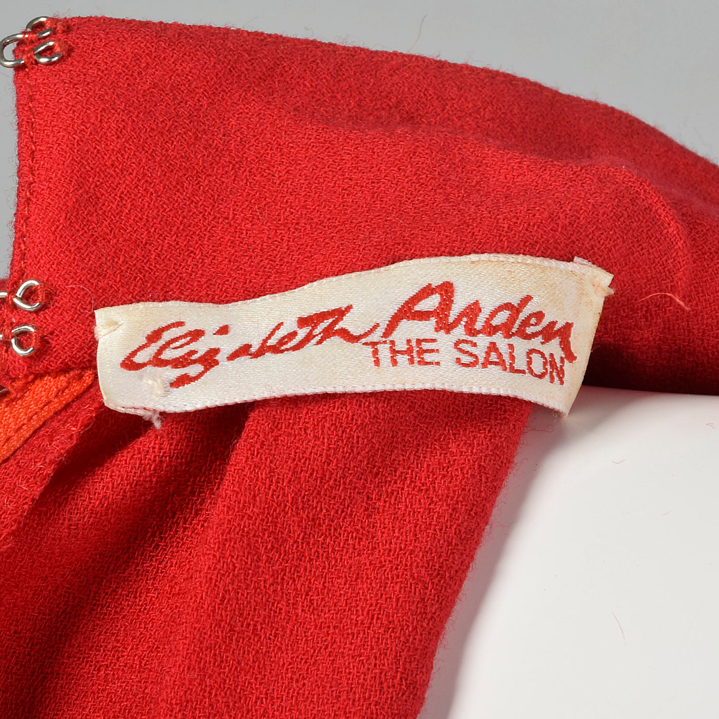 1980s Chloe Red Wool Dress with Elastic Waist