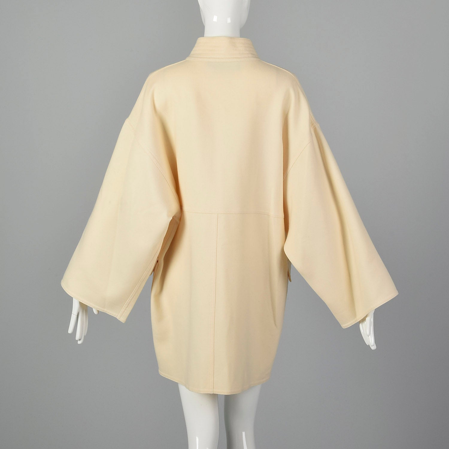 Louis Feraud Vintage Cream Wool Skirt & Double Breasted Jacket Suit