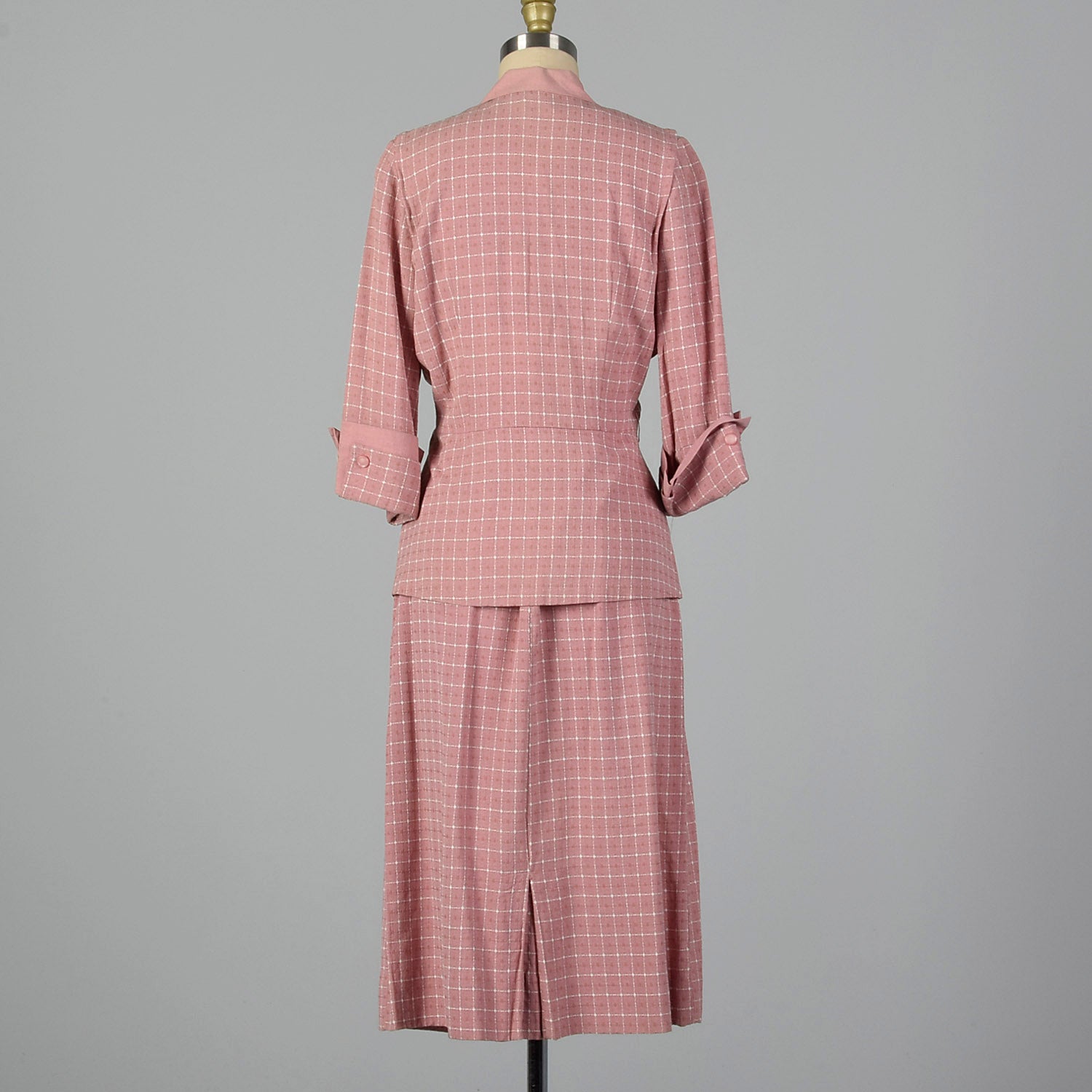 1950s Lightweight Pink Summer Skirt Suit