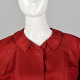 Large 1960sRed Silk Lightweight Jacket