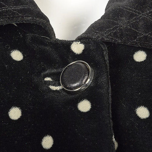 1980s Gianni Versace Skirt Oversized Blazer & Wrap Skirt in Black Velvet with White Polkadots