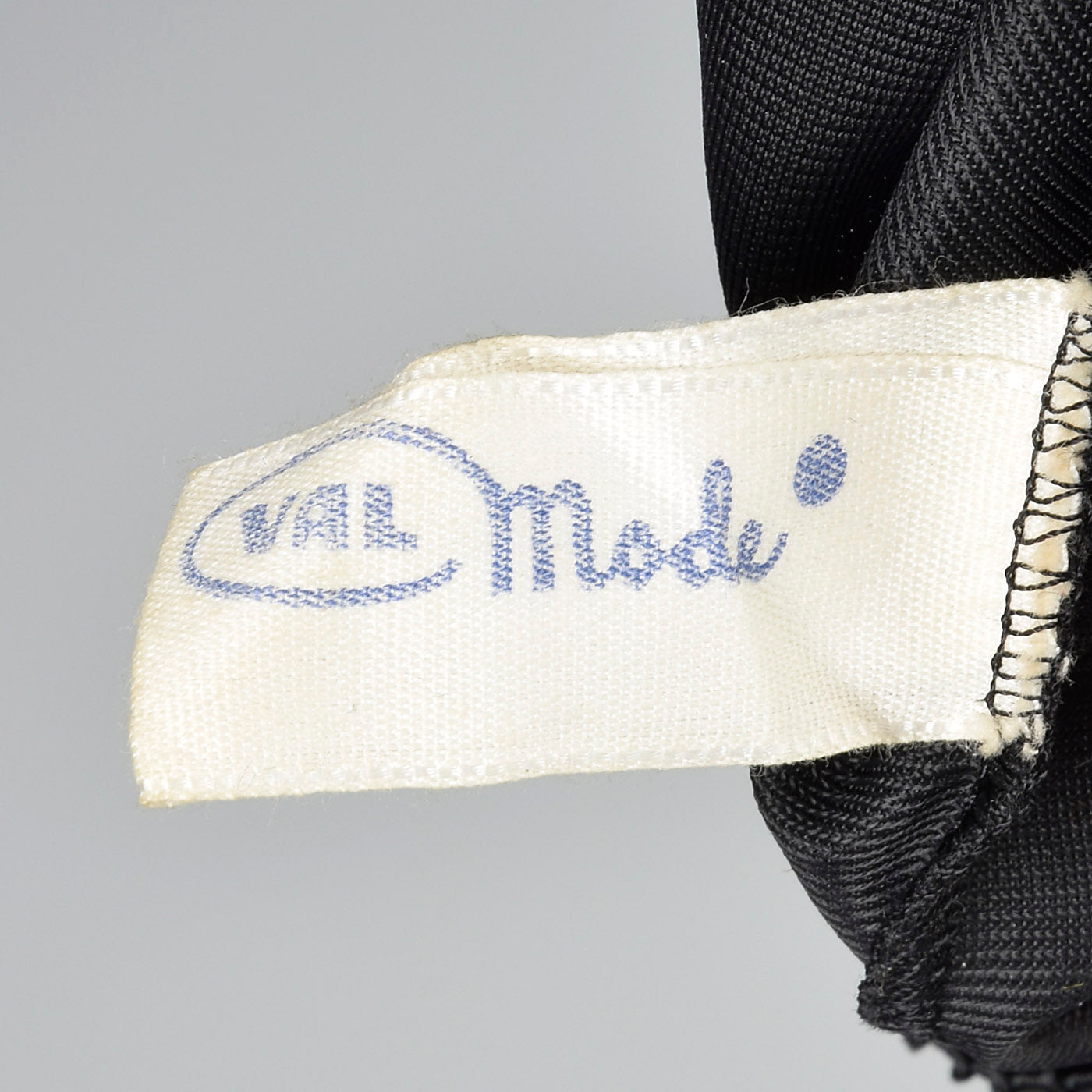 1950s Black Nylon Slip with Lace Hem & Bow Detail