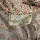 1950s Pink and Green Rayon Print Dress
