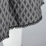 1950s Lanz Original Gray Dress with Black Trim