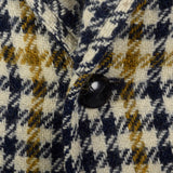 1970s Mens Mod Blazer in Navy Plaid