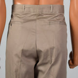 Large 1960s Deadstock Sanforized Cotton Brown Pants