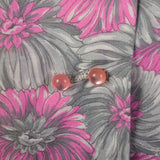 3XL 1950s Pink Floral Day Dress Short Sleeve Summer Volup