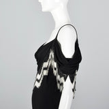 1990s Off the Shoulder Beaded Dress