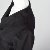 1940s Black Short Sleeve Blouse and Skirt Set