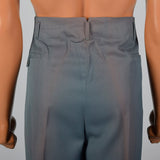 Large 1950s Hollywood Waist Blue Pants