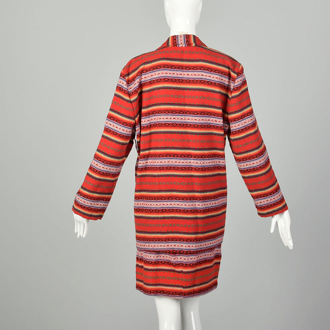 Small 1980s Red Southwestern Blanket Separate Set
