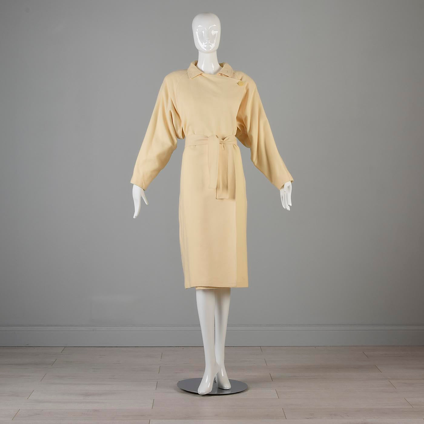 1980s Avant Garde Coat in Cream Wool