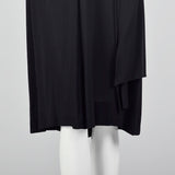 1940s Black Rayon Dress with Sequin Sleeves