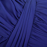 Medium 1990s Tadashi Shoji Asymmetric Cocktail Dress Purple One Shoulder Chiffon Gown Prom Dress