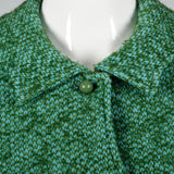 1960s Two Piece Green Tweed Suit