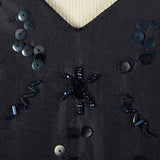 1950s Navy Party Dress with Bubble Skirt