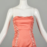 Small Just Cavalli Pink Corset Dress Sexy Strapless Satin NWT