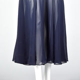 1930s Sheer Navy Blue Dress