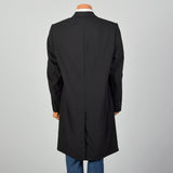 Medium 1960s Mens Black Top Coat