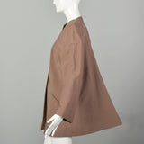 Large 1940s Gabardine Clutch Swing Coat