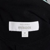 2000s Misook Black and Blue Striped Knit Shirt