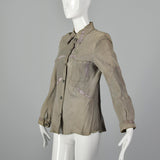 Small 1970s Suede Shirt with Lavender Snakeskin