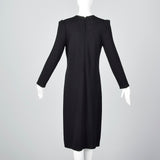 St John Long Sleeve Winter Dress with Plunging Neckline