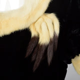 1930s Black Velvet Dress with Fur Collar