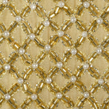 1960s Gold Beaded Cardigan with Flutter Sleeves