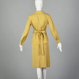 1970s Three Piece Silk Shirt and Wrap Skirt with Belt