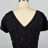 Medium 1950s Sequined Little Black Dress