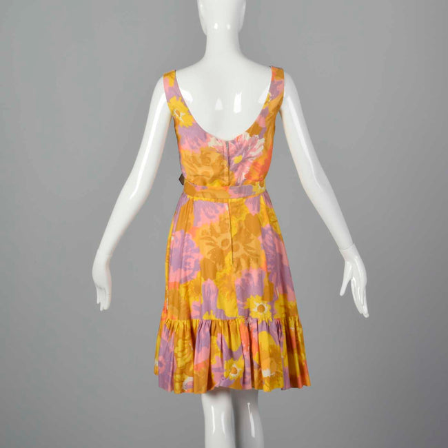 1960 Lilli Diamond Abstract Floral Print Dress