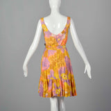 1960 Lilli Diamond Abstract Floral Print Dress
