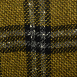1950s Plaid Tweed Skirt with Leather Braid Trim Pocket