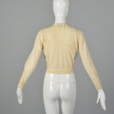 1950s Cashmere Sweater with Lace Inserts