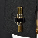 1990s Tom Ford for Gucci Black Shift Dress with Link Buttons